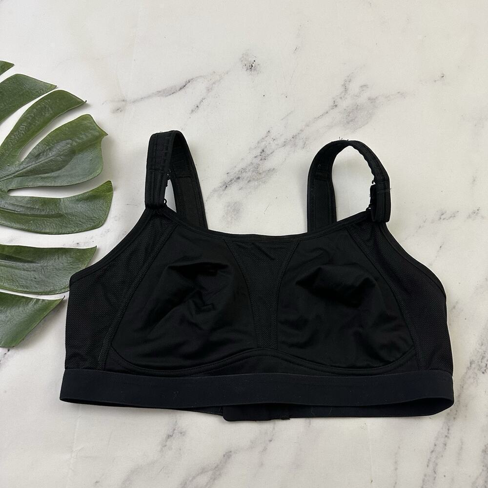 Soma Sport Max Support Wireless Sports Bra Size 34 D Black Workout
